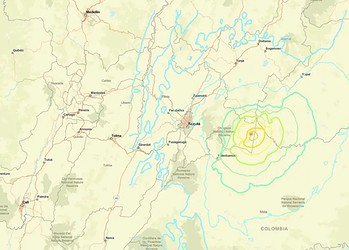 Terremoto atinge a Colômbia  • USGS