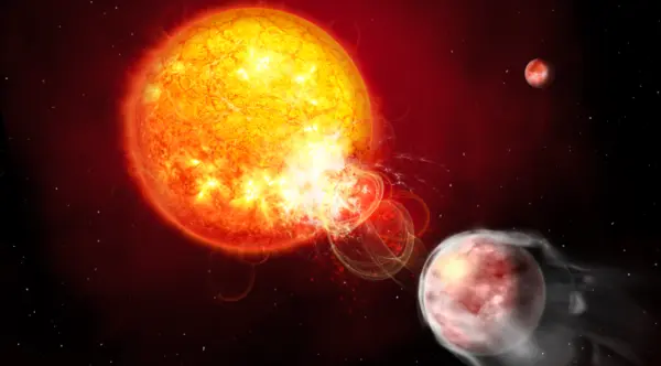 Planeta alienígena é atingido por enormes explosões de estrela "furiosa"