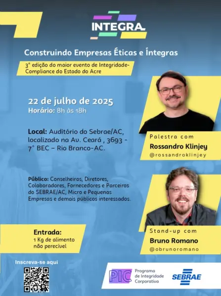 Sebrae realiza a 3ª edição do Integra com foco em integridade e compliance