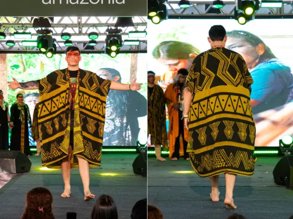 No dia 27 de junho, as designers Nedina Yawanawa e Eliane Yawanawa apresentaram a coleção Yawa Tari. Veja mais na coluna Jackie Pinheiro