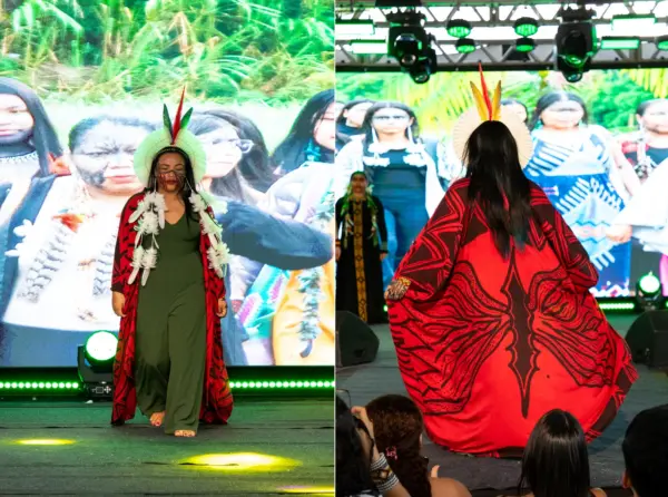 No dia 27 de junho, as designers Nedina Yawanawa e Eliane Yawanawa apresentaram a coleção Yawa Tari. Veja mais na coluna Jackie Pinheiro