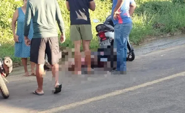 Mulher morre ao ser atingida por linha com cerol enquanto pilotava moto