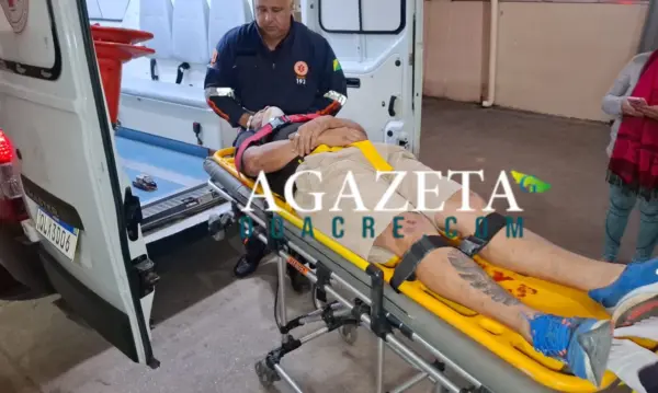 Ciclista fica ferido após bater na traseira de motocicleta em cruzamento de Rio Branco
