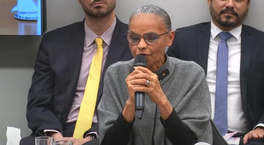 Marina Silva, ministra do Meio Ambiente durante sessão na Câmara  • Reprodução/Câmara dos Deputados