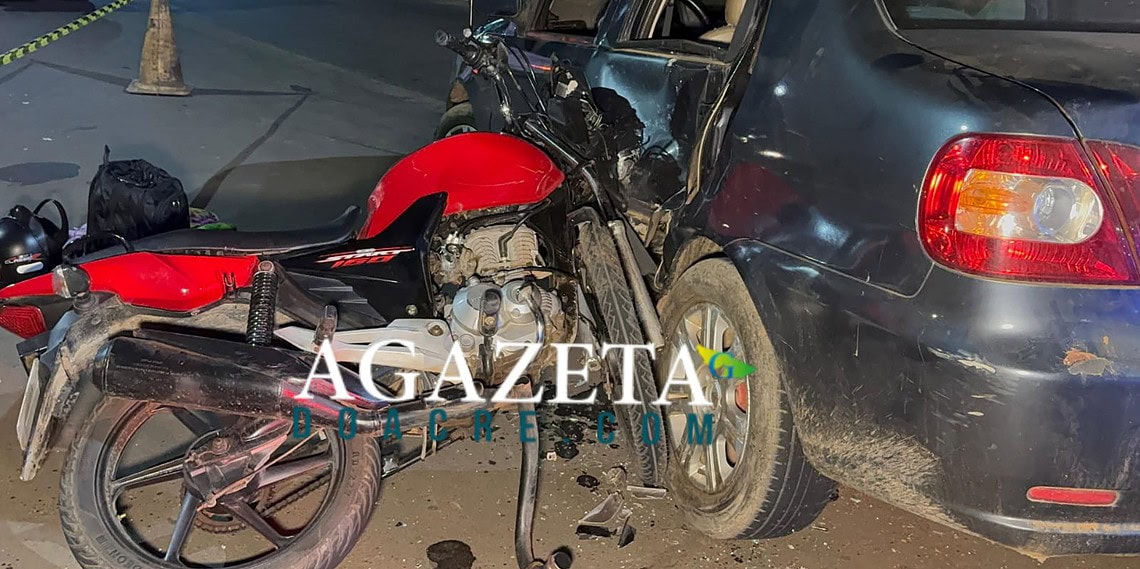 Motorista sem habilitação provoca acidente ao tentar retorno irregular e deixa duas pessoas feridas em Rio Branco