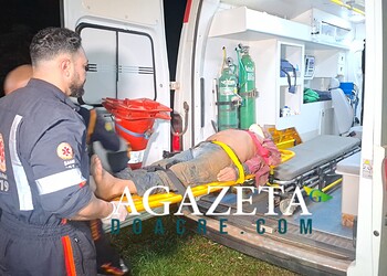 Homem de 58 anos cai de moto em ponte improvisada e é levado ao PS em Rio Branco