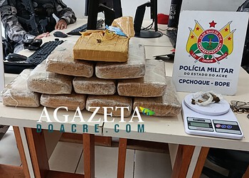 Homem é preso com mais de 10 quilos de maconha após perseguição e operação em Rio Branco