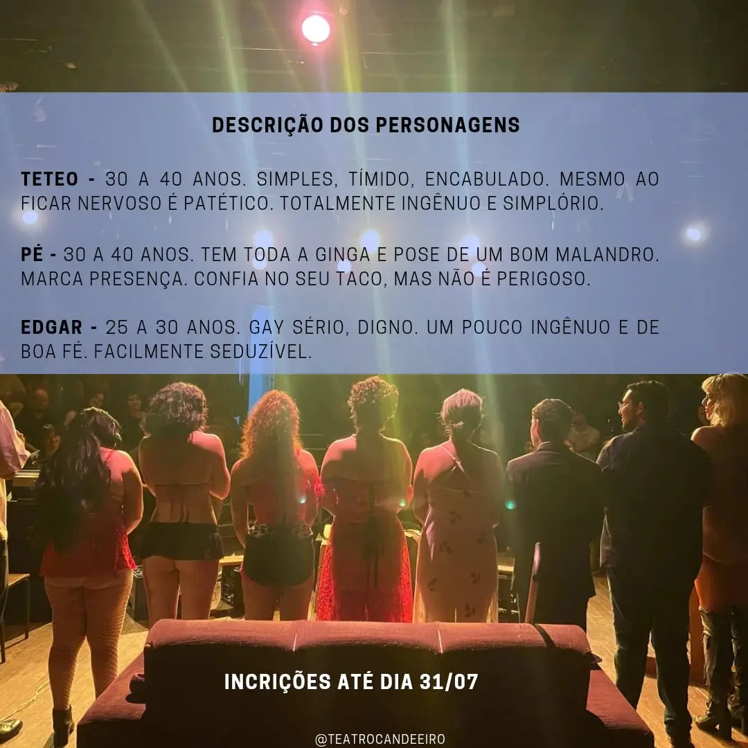 Coletivo busca elenco e equipe para comédia “Velório à Brasileira”; inscrições terminam nesta quinta-feira