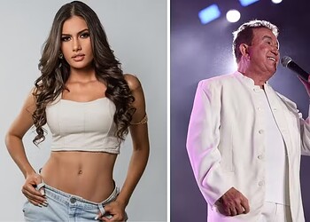 Perfil da miss casada com Amado Batista deve ser reativado no Instagram após decisão de juiz de Goiânia — Foto: Reprodução/Instagram de Cálita e Amado Batista