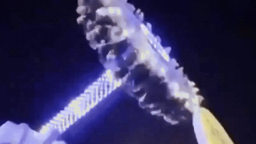 Momento em que brinquedo quebra na Arábia Saudita. — Foto: Reprodução