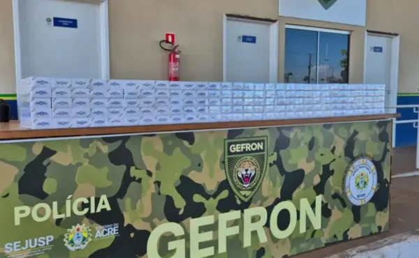 Gefron apreende 1,5 mil maços de cigarros contrabandeados da Bolívia na fronteira do Acre