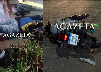 Mototaxista fica ferido após ser atingido por caminhonete que avançou preferencial em Rio Branco; motorista fugiu