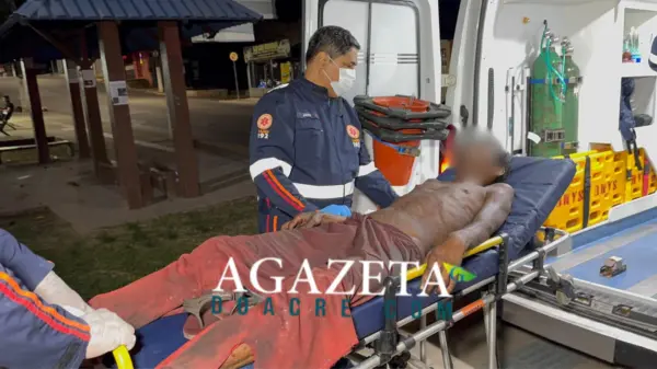 Morador em situação de rua é atacado com golpe de faca em Rio Branco