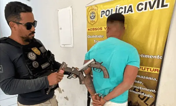 Polícia Civil prende foragido e apreende armas, drogas e dinheiro em Assis Brasil