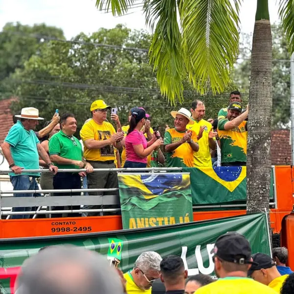 Em ato de apoio a Bolsonaro, Bocalom fala em perseguição e pede 'anistia já'