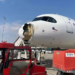 Imagem mostra danos no bico de um Airbus 320 da Iberia após choque com pássaros durante um voo entre Madri e Paris, em 3 de agosto de 2025. — Foto: Reprodução/ Redes sociais