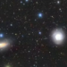 Imagem colorida de alta resolução mostrando as galáxias centrais NGC5713 e NGC5719 tirada pela Hyper Suprime-Cam no telescópio Subaru no Havaí. — Foto: Professor Helmut Jerjen
