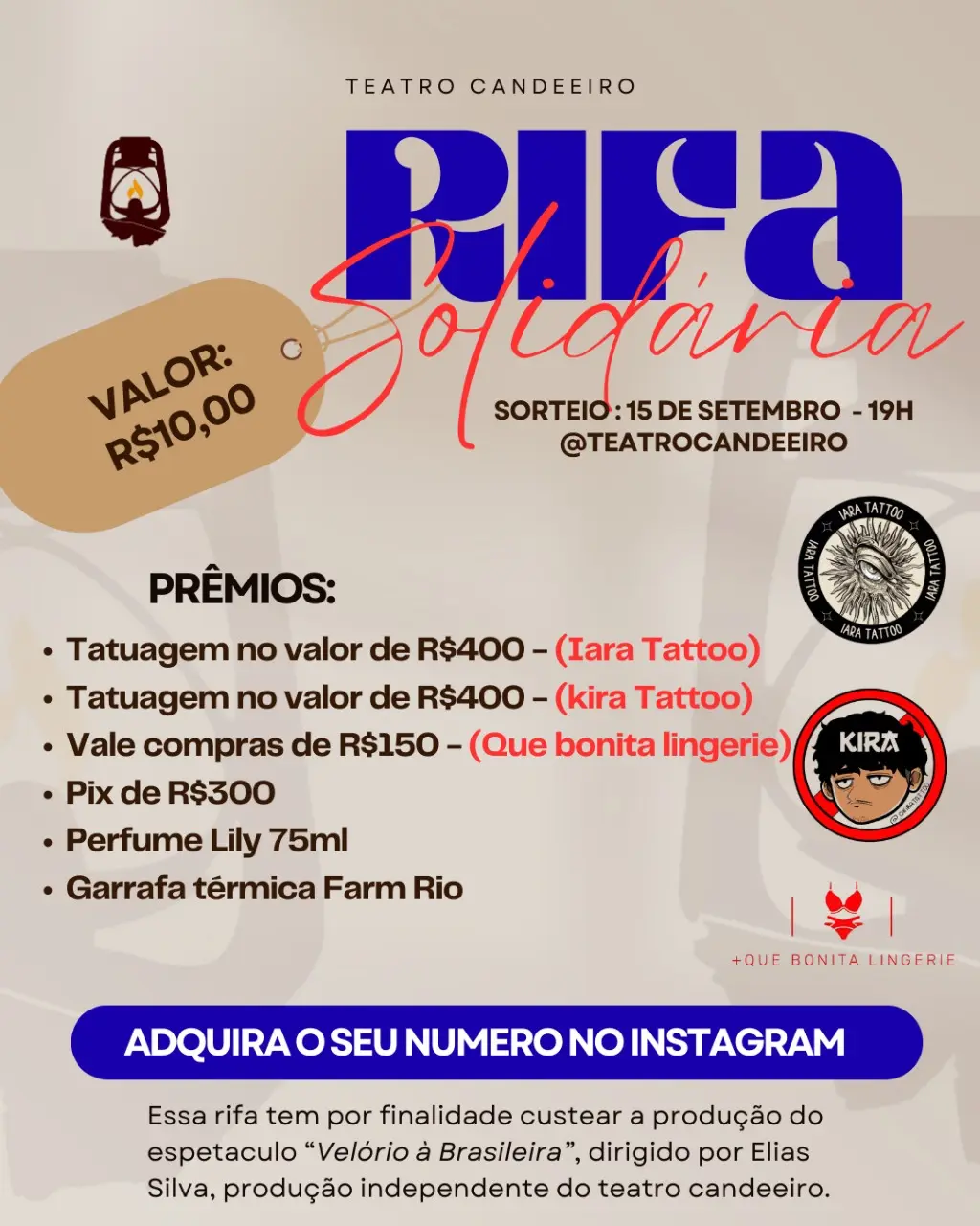 Coletivo Teatro Candeeiro anuncia comédia “Velório à Brasileira” e tenta arrecadar recursos para produção