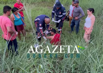 Motociclista sofre fratura exposta após acidente em cruzamento de Rio Branco