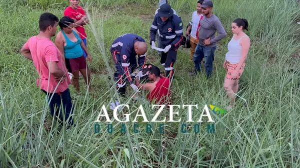 Motociclista sofre fratura exposta após acidente em cruzamento de Rio Branco