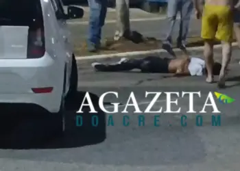 Motociclista colide com cachorro, cai e é levado em estado grave ao PS de Rio Branco