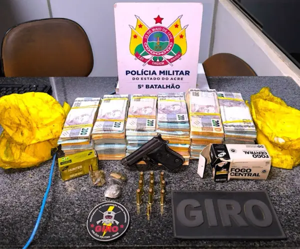 Polícia apreende mais de R$ 211 mil, drogas e arma em operação no Ramal do Polo