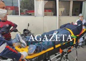 Moto fura pneu e casal cai às margens da AC-40 em Senador Guiomard