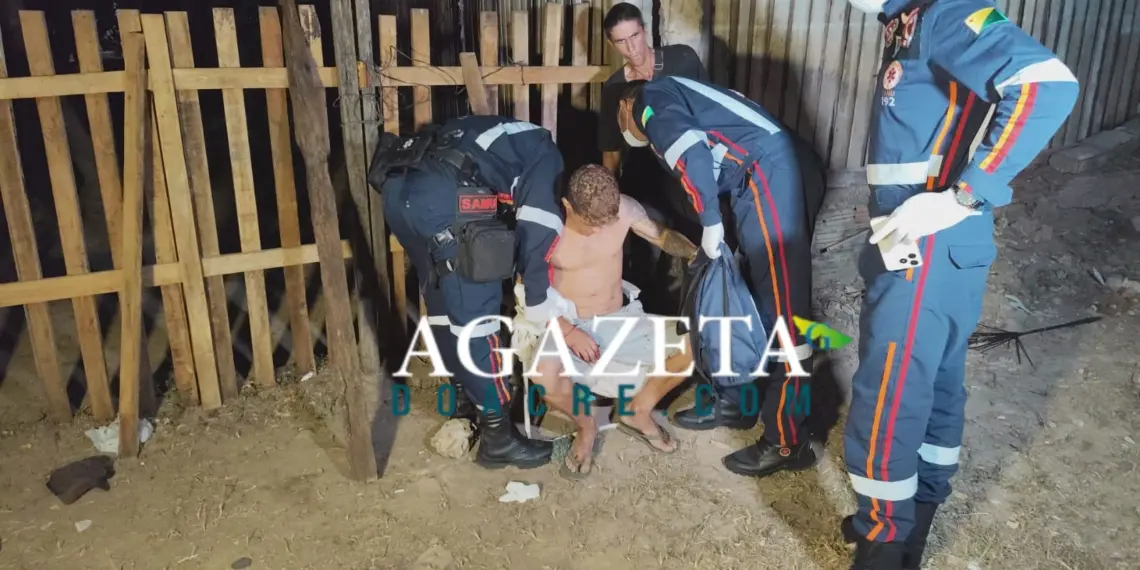Discussão em quintal termina com homem ferido a facadas no bairro Seis de Agosto