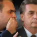 Relatório da PF que descreve os indícios de crimes cometidos por Eduardo e Jair Bolsonaro foi repassado para análise da PGR - (crédito: Sergio Lima/AFP)
