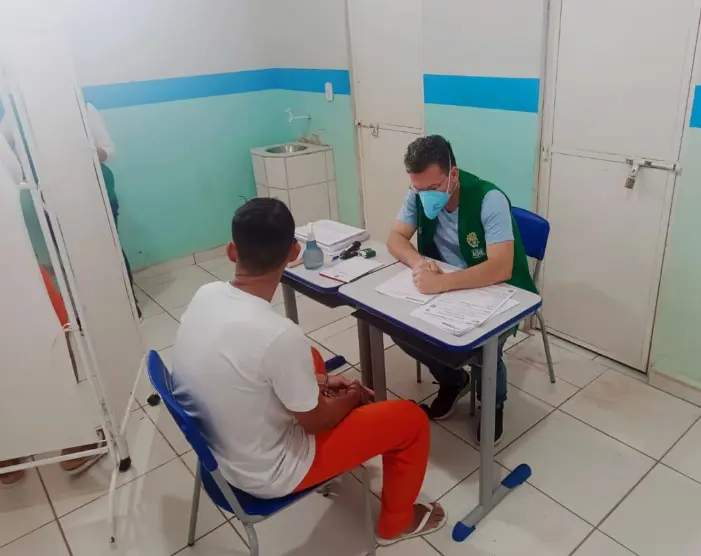 Ação é realizada entre o Iapen, Saúde estadual e Saúde municipal. Foto: Zayra Amorim/Iapen