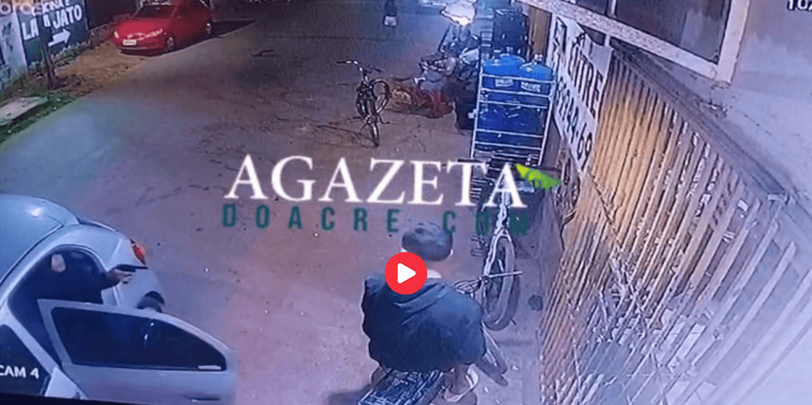 Vídeo registra execução de jovem em frente a distribuidora em Rio Branco; assista