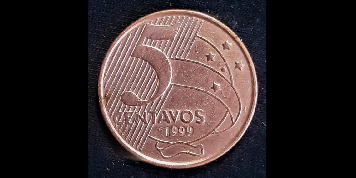 Moeda de 5 centavos: Descubra como a de 1999 pode valer R$ 400