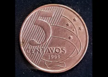 Moeda de 5 centavos: Descubra como a de 1999 pode valer R$ 400