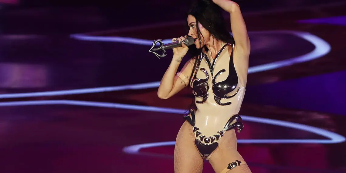 RIO DE JANEIRO, BRAZIL - SEPTEMBER 20: Katy Perry performs on Mundo Stage as part of the Rock In Rio Festival at Cidade do Rock on September 20, 2024 in Rio de Janeiro, Brazil.  (Photo by Wagner Meier/Getty Images)