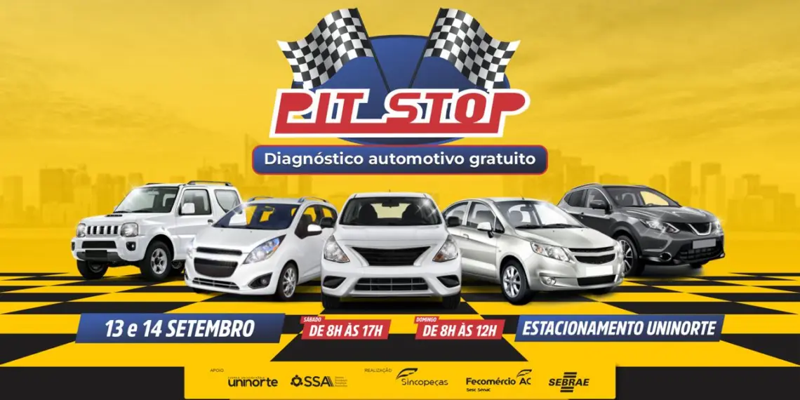Pit Stop automotivo oferece diagnóstico gratuito de veículos em Rio Branco