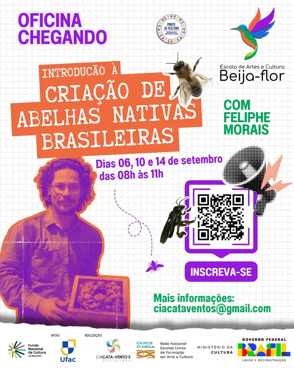 Oficina ensina criação de abelhas nativas sem ferrão no Acre e destaca importância ambiental 3 Oficina ensina criação de abelhas nativas sem ferrão no Acre e destaca importância ambiental