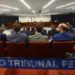 Moraes faz pronunciamento na sessão inaugural do concorrido julgamento na Primeira Turma do STF - (crédito: Ed Alves CB/DA Press)