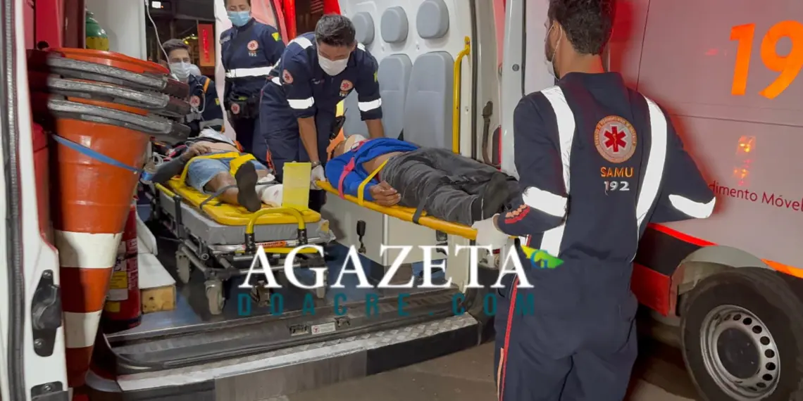 Acidente entre motos mobiliza Samu e deixa dois feridos no Vila Acre