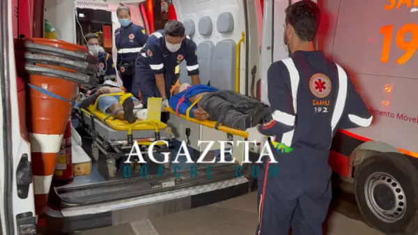 Acidente entre motos mobiliza Samu e deixa dois feridos no Vila Acre