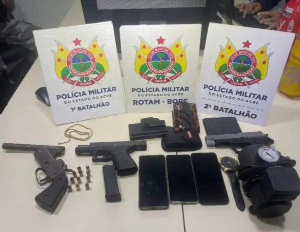 Polícia Militar do Acre detém trio suspeito de roubo armado em Rio Branco
