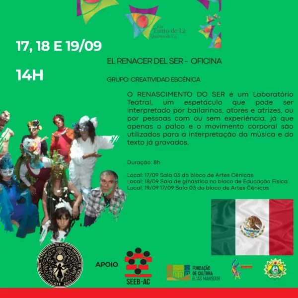 Festival internacional de teatro chega à sua 5ª edição no Acre; confira a programação 8 Festival internacional de teatro chega à sua 5ª edição no Acre; confira a programação