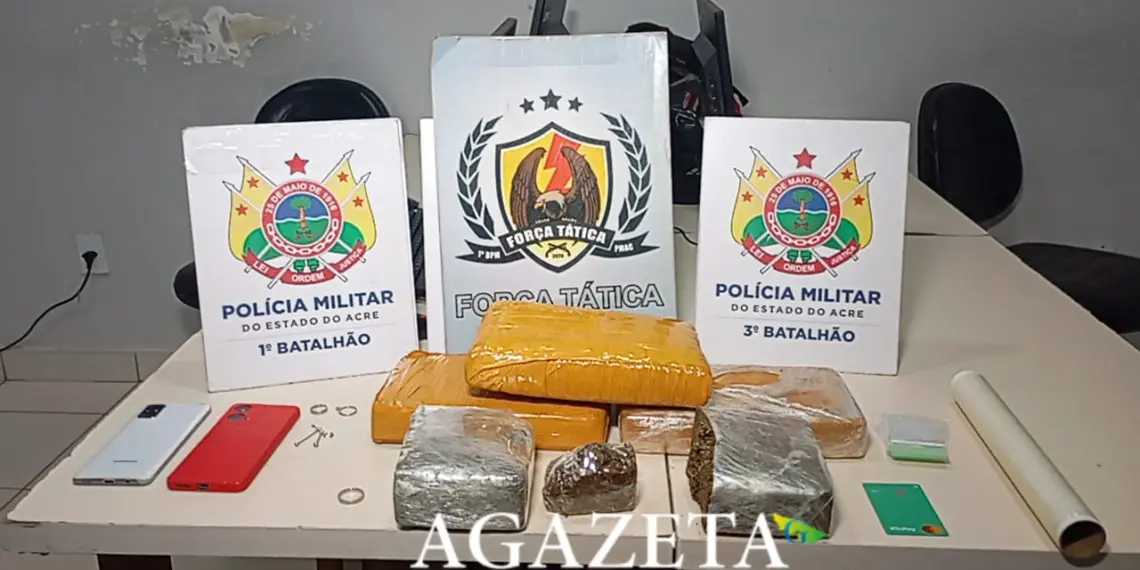 Criminosos são presos com mais de 4 kg de skunk em Rio Branco