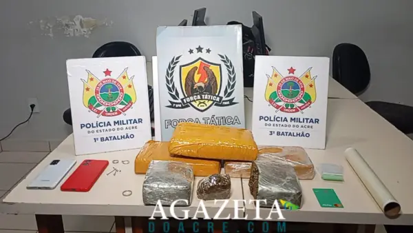 Criminosos são presos com mais de 4 kg de skunk em Rio Branco
