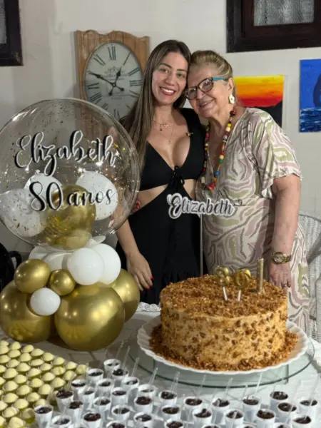 A dama Elizabeth Lima celebrou seus 80 anos no último dia 12 de setembro