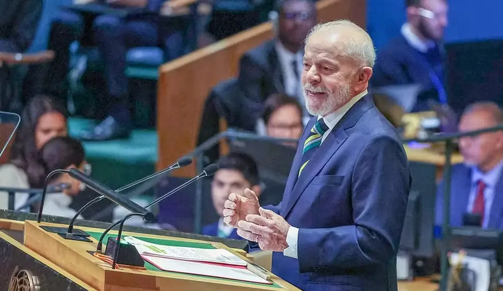 Presidente Lula na Assembleia Geral da ONU de 2024 — Foto: Ricardo Stuckert/PR