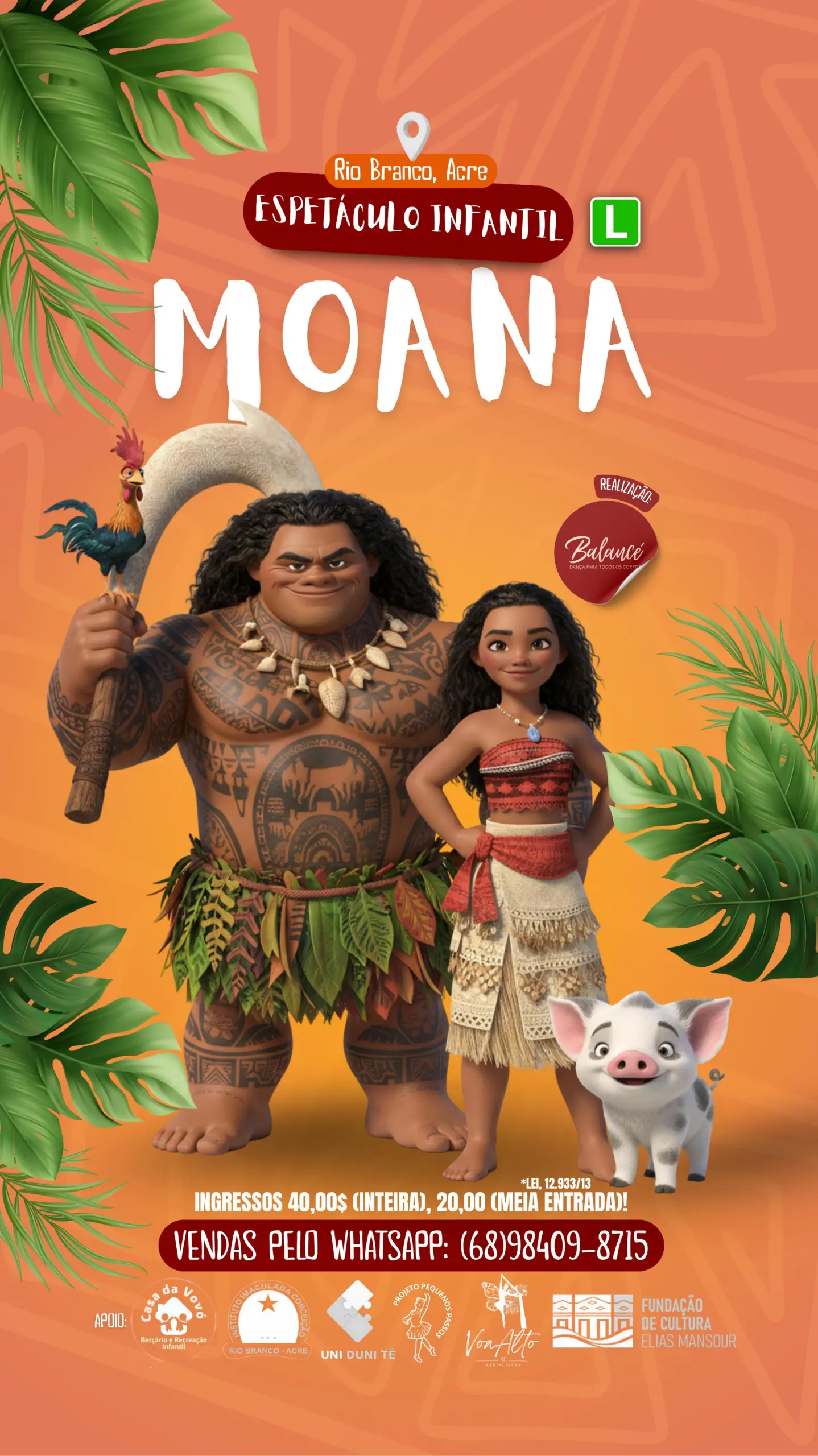 Studio de Artes Balancé leva Moana e Castelo Rá Tim Bum para o palco e celebra a força da cultura na infância