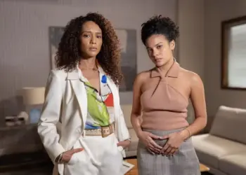 Raquel (Taís Araujo) será feita refém ao tentar salvar Fátima (Bella Campos) — Foto: TV Globo / Divulgação