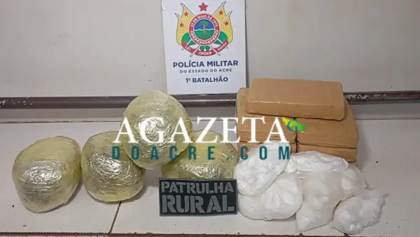 Polícia apreende mais de 15 kg de drogas e prende motociclista na Transacreana