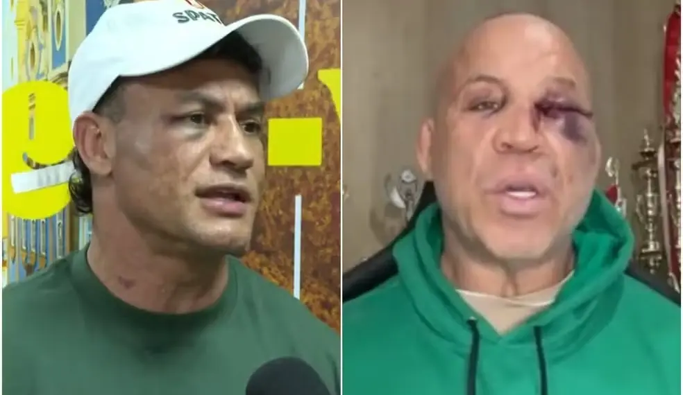 Popó e Wanderlei falam ao Fantástico — Foto: Reprodução/Fantástico