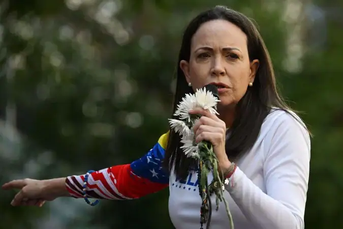 Conselho da Paz da Noruega cancela cerimônia do Nobel dedicada a María Corina Machado 1 Foto: FEDERICO PARRA / AFP